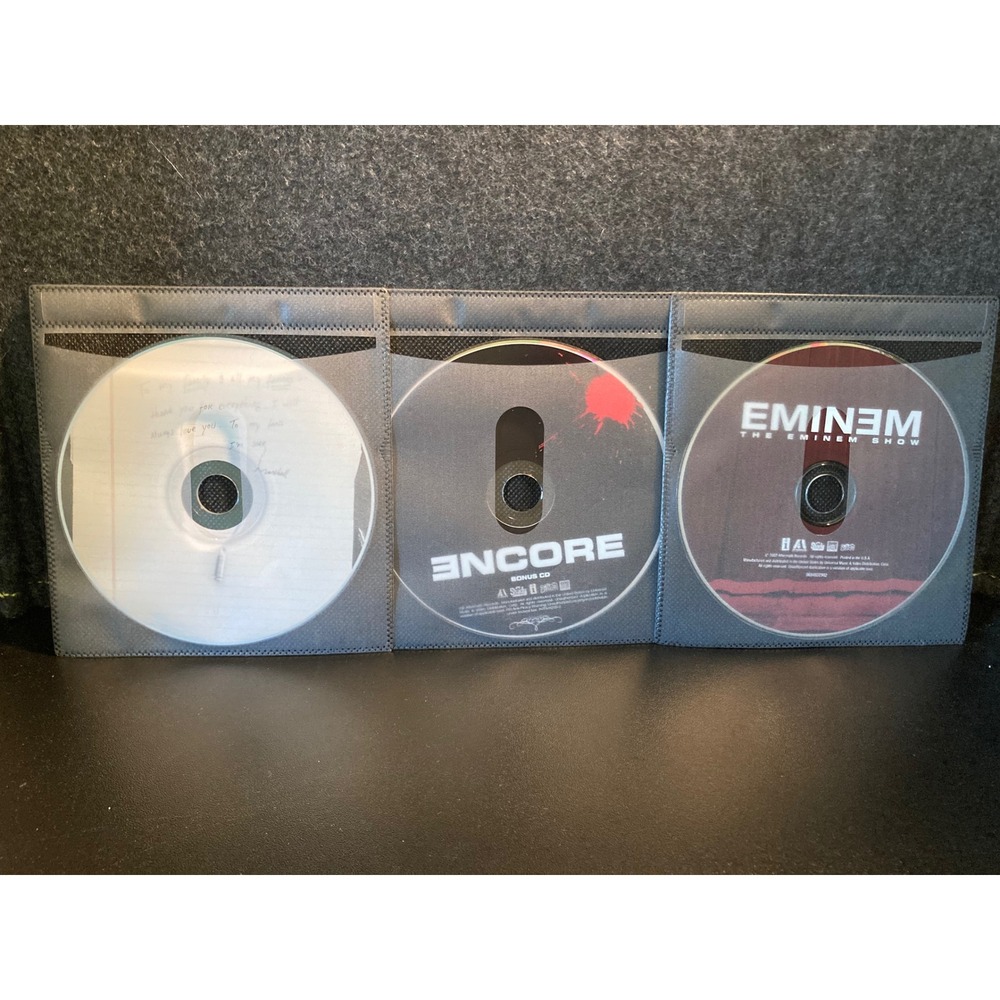 Eminem CD Lot Marshall Mathers LP + Eminem Show + Encore Bonus Disc Discs Only